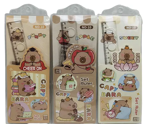 Набір лінійок Капібара, 20 см, трикутники, NO-10 (В асортименті) - фото 2