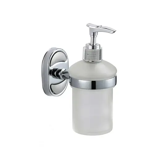 Дозатор для рідкого мила настінний (скло) Zerix AFB-0127 ZX5062, Хром - фото 1