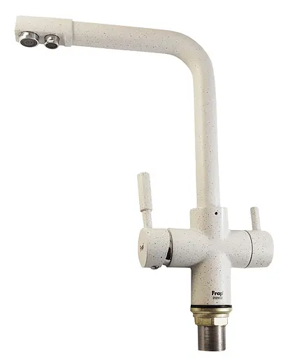 Смеситель для кухни однорычажный под фильтр латунь Ø35 белый Frap 1/10 F4352-8 Белый - фото 1