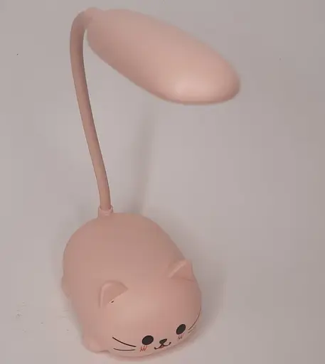 Настільна акумуляторна лампа у вигляді котика HI-23 рожева - фото 4