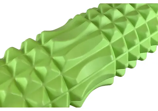 Массажный ролик EasyFit Grid Roller 33 см v.1.2 с заглушками с двух сторон Салатовый (EF-2022a-GN) - фото 3