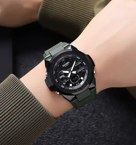 Годинник чоловічий наручний спортивний Skmei 2105 (Зелений) - фото 6