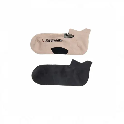 Носки Naturehike NH21FS014 низкие 2 пары, L, бежевые, черные - фото 1