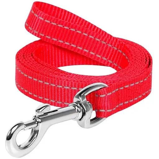 Повідець Dog Extreme з нейлону (ширина 14мм, довжина 200см), червоний