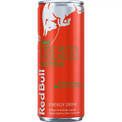 Упаковка энергетического напитка Red Bull со вкусом арбуза безалкогольный среднегазированный 6 л (0.25 л х 24 банки) - фото 4