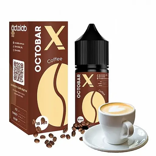 Набір компонентів для самозамісу сольової заправки Octobar X 30 мл Coffee Кава, 0-65 мг (17895) - фото 2