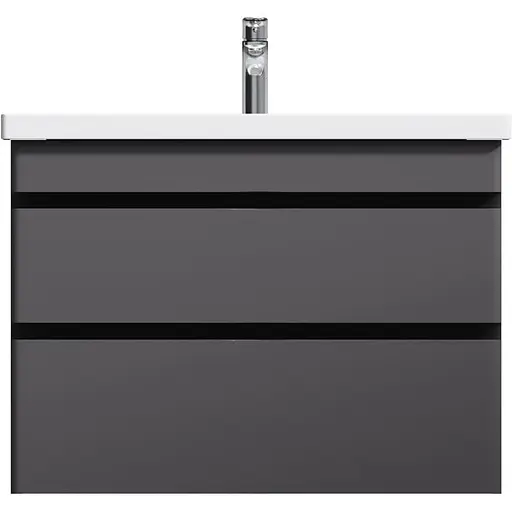 Тумба з умивальником AM.PM Hit підвісна 75 см графіт матовий M93A-FHX0752-WC0752GM38 Графіт - фото 1