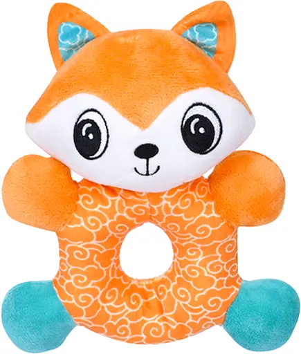 Погремушка мягкая, 16 см, плюш (лисичка, динозавр, слон), 14x16x7 см