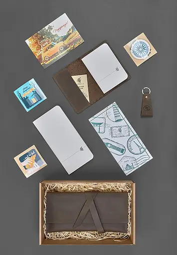 Набір шкіряних аксесуарів для мандрівника Монтеррей - фото 3