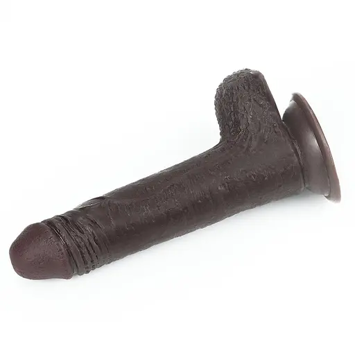Фалоімітатор із присоскою LoveToy Sliding-Skin Dildo 7 17.5 см коричневий - фото 11