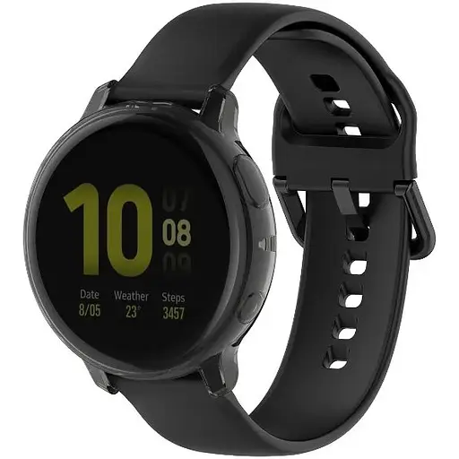 Чехол-накладка DK Silicone Face Case для Samsung Galaxy Active 2 (R820 / R825) 44mm (black / clear) - фото 3