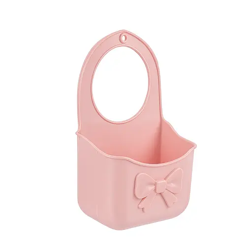 Карман держатель силиконовый подвесной с губкой для мытья посуды и скребком, Kitchen Master Розовый 87109 - фото 1