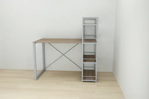Письменный стол Ferrum-decor Серии Конект с этажеркой 75x120x60 серый ДСП Дуб Сонома Трюфель 16мм (FRD-104234) - фото 5