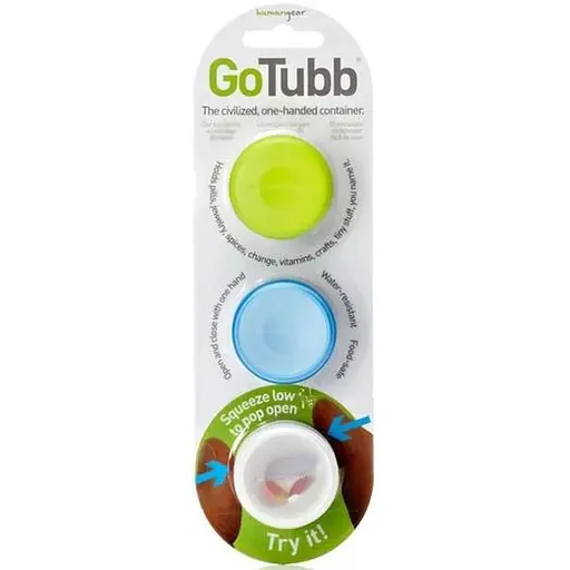 Набор контейнеров Humangear GoTubb 3-Pack Medium Clear/Green/Blue (1054-022.0046)