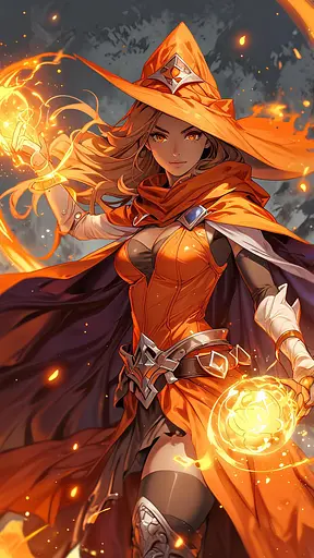 Деревянный фигурный пазл Девушка колдунья (ver 1), А2, Деревянная коробка 300+ элементов