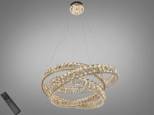 LED люстра Romin підвіс золото 92 Вт з пультом - фото 1