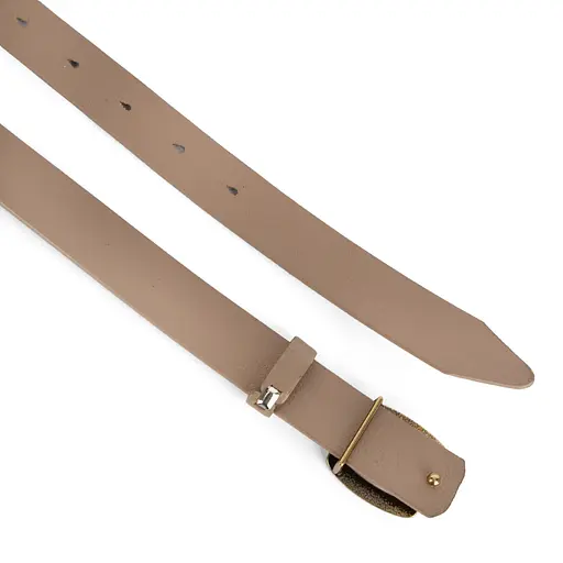 Ремінь шкіряний жіночий НС-2558 (110 см) бежевий - фото 4