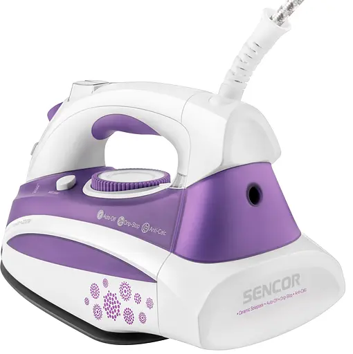 Sencor Праска, 2200Вт, 380мл, постійна пара - 30гр, Anti-Calс, Drip-Stop, керам. підошва, голубий - фото 5