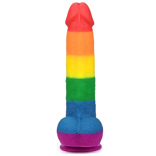 Фалоімітатор LoveToy 9'' Prider 22.5 см райдужний - фото 3