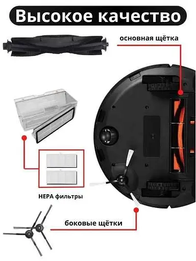 Комплект аксесуарів для робота-пилососа Xiaomi Viomi S9 Vacuum Cleaner, Proscenic M7 MAX, 11 предметів - фото 7