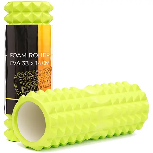 Масажний ролик Cornix EVA 33 x 14 см (валик, ролер) XR-0330 Green - фото 1