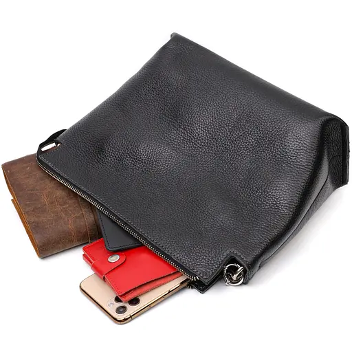 Кожаная женская сумка Grande Pelle 26х22х13 см sum0023599 - фото 6