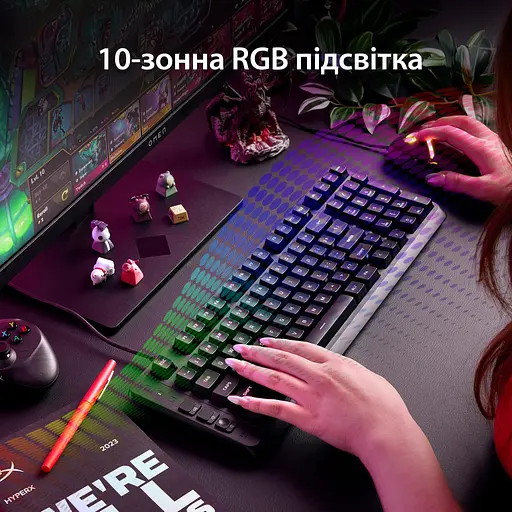 Клавиатура HyperX Alloy Origins EVE 1800 99key Red USB-A EN/UA RGB Black (B7JE0AA) - фото 8