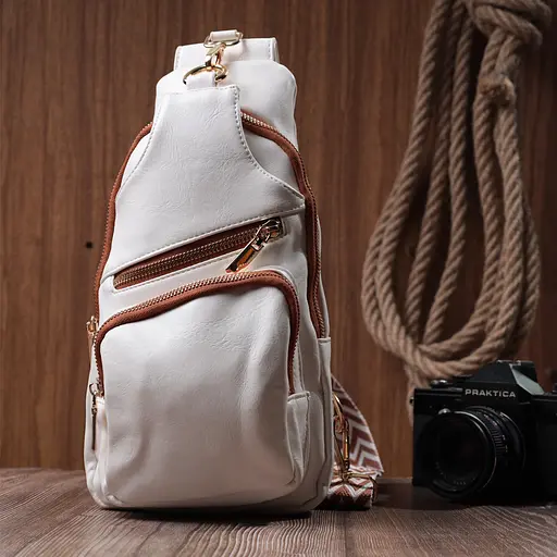 Женская слинг сумка Vintage через плечо из экокожи 16х30х8 см sum0026958 - фото 8