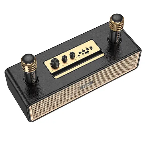 Bluetooth Колонка Hoco BS63 Graceful + два мікрофона Black - фото 8