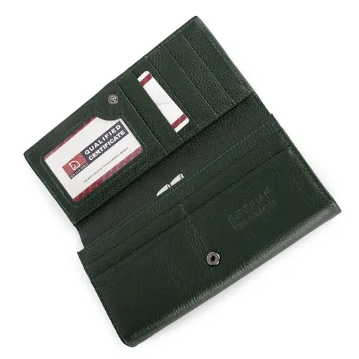 Кошелек женский кожаный Horse Imperial А0001-А темно-зеленый - фото 3