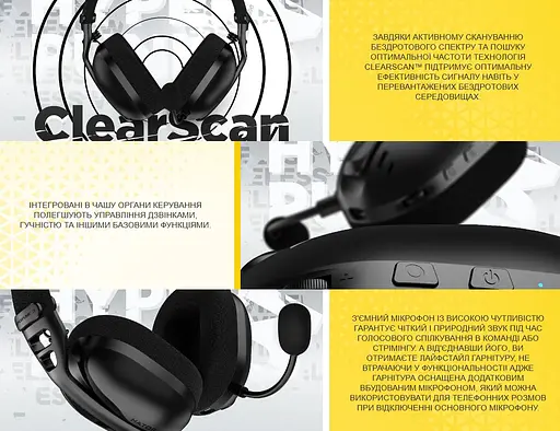 Беспроводные игровые наушники с микрофоном HATOR ESH-14 Wireless HYPERPUNK 3-X Hi-Res Black - фото 9