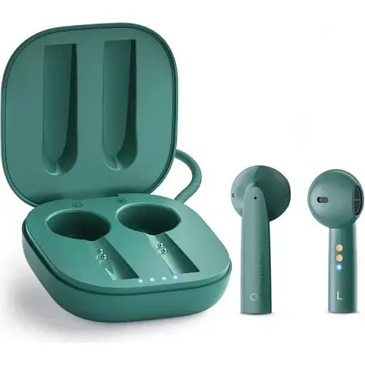 Наушники TWS Omthing Air Free Pods (EO005) green RU - фото 2