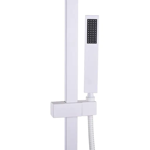 Душова система Topaz Odiss To 18802-H66-WW без вилива, квадратна штанга БІЛА матова Н-130см, Білий - фото 3