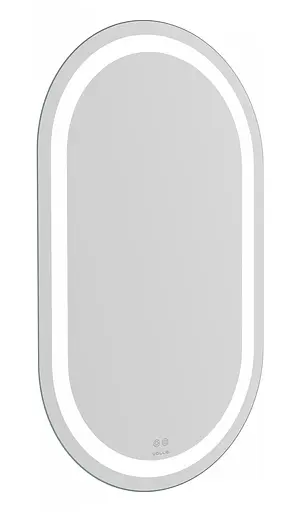Дзеркало Volle Luna Ovalado вертикальне овальне 60x80 см, з підсвічуванням по контуру, з підігрівом, з сенсорним вимикачем хром 1648.55146800, Хром - фото 2