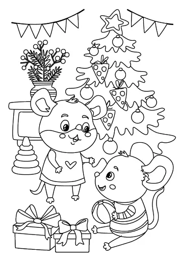 Зимові розмальовки з наліпками. Різдво в лісі - фото 3