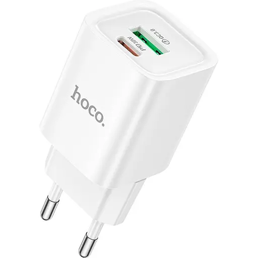 Сетевые зарядные устройства Hoco C149A PD30W+QC3.0 USB-C/USB-A White [135353]