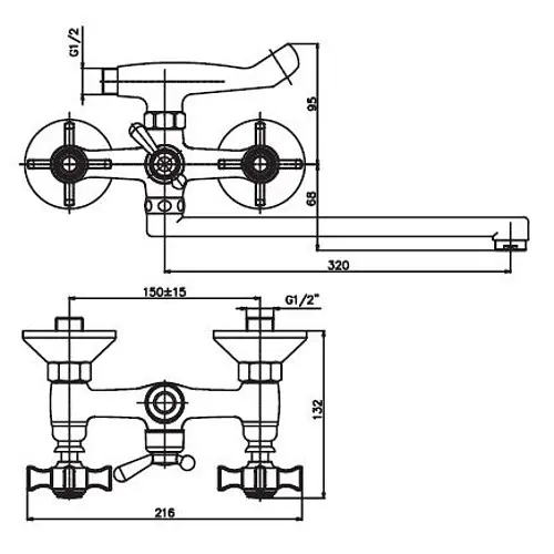 Смеситель для ванны Haiba ZEUS 143 HB0423 - фото 2