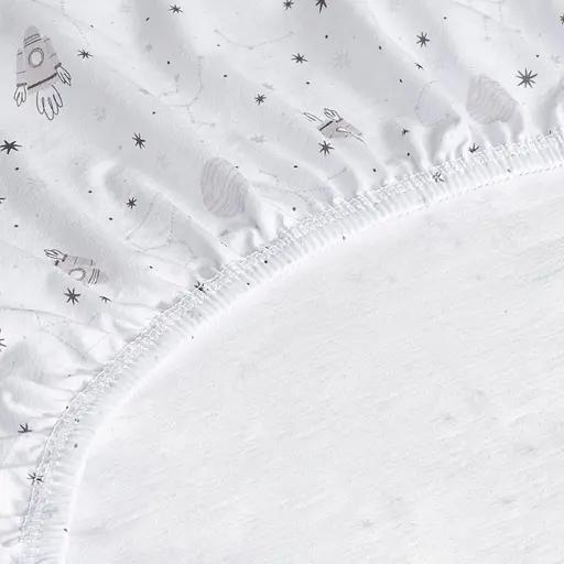 Простирадло дитяче на резинці Home Line Сузір’я 60х120 см біле (161921) - фото 3