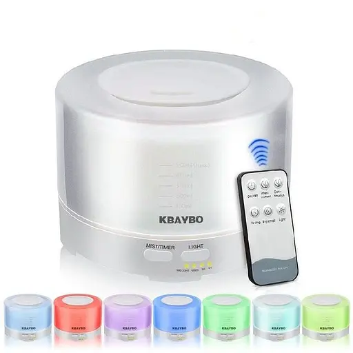 Настольный увлажнитель воздуха для комнаты с подсветкой Kbaybo L500, 7 цветов, 500 мл, пульт ДУ (100217) - фото 2