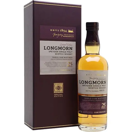 Виски Longmorn 25 лет выдержки 53% 0.7 л в подарочной упаковке