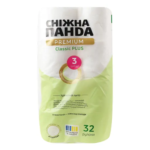 Туалетная бумага Сніжна панда Premium Classic Plus 32 рулона - фото 6