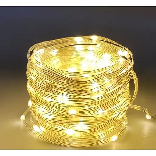 Гирлянда светодиодная 500 LED большие капли 50 м, дом/улица теплый белый, 8 режимов