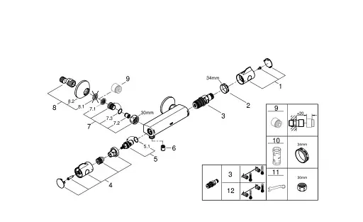 Змішувач термостатичний для душу Grohe Grohtherm 800 30412 - фото 7