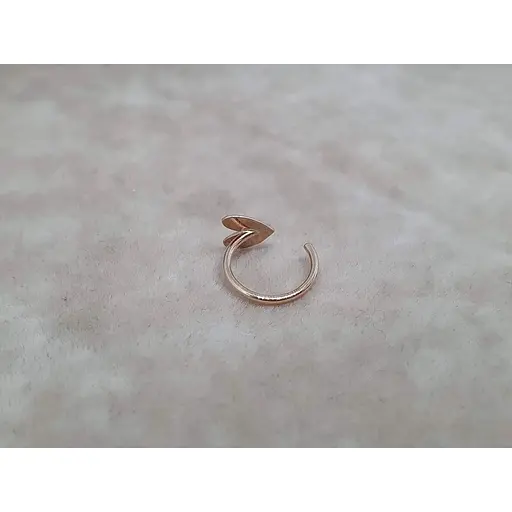 Золота моносережка-пуссета Favoritum Сердечко. 310132 - фото 3