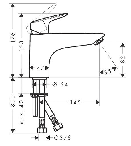 Смеситель для ванны Hansgrohe Logis 71311000 Хром - фото 2