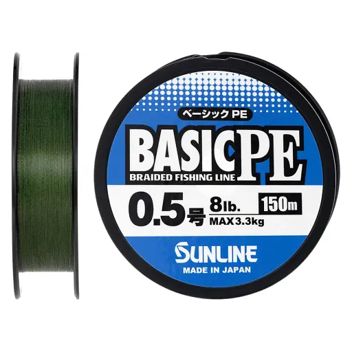 Шнур Sunline Basic PE 150 м (Dark Green) 0.5/0.121 мм 8 lb/3.3 кг
