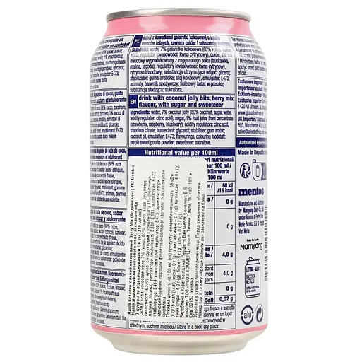 Напій Mentos Berry Mix безалкогольний газований 0.34 л - фото 3
