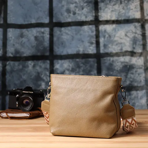 Женская кожаная сумка Vintage на плечо для повседневной носки 22х17.5х7.5 см sum0027580 - фото 9