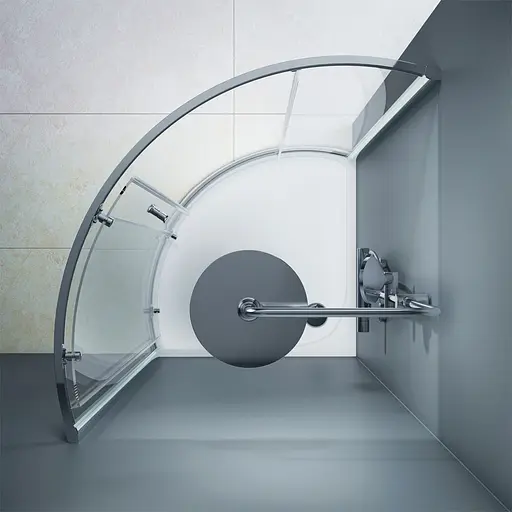 Душевая кабина Am.Pm Like 90x90 см без поддона хром W83UG-315-090CG, универсальная, прозрачная, хром - фото 4