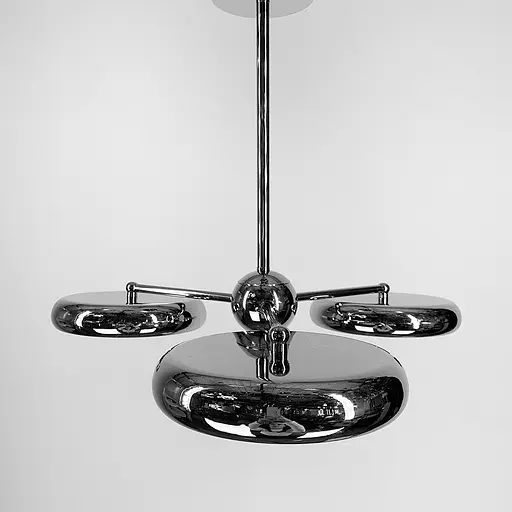 Люстра дизайнерская на 3 световых блока Line.F S 011/3 CR - фото 3